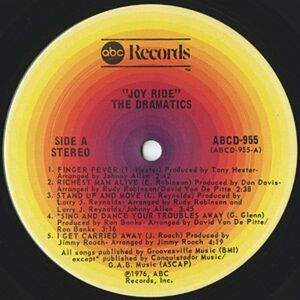 Joy Ride LP The Dramatics Vinyl ABCD-955 ABC
